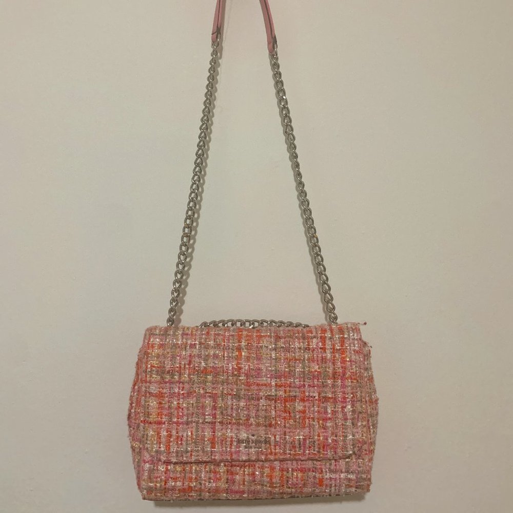 Kate Spade Briar Lane Quilted Tweed Emelyn Pink Should Bag